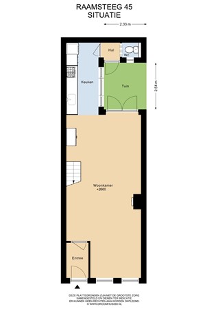 Floorplan - Raamsteeg 45, 2311 PL Leiden